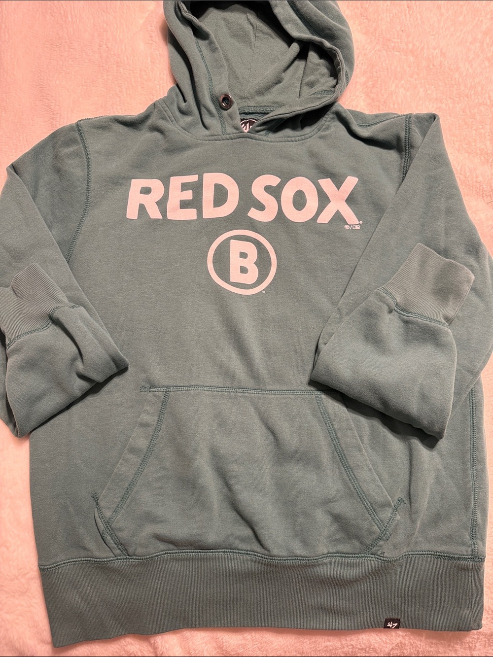 Men's Red Sox Pullover Hoodie in Slate Green
